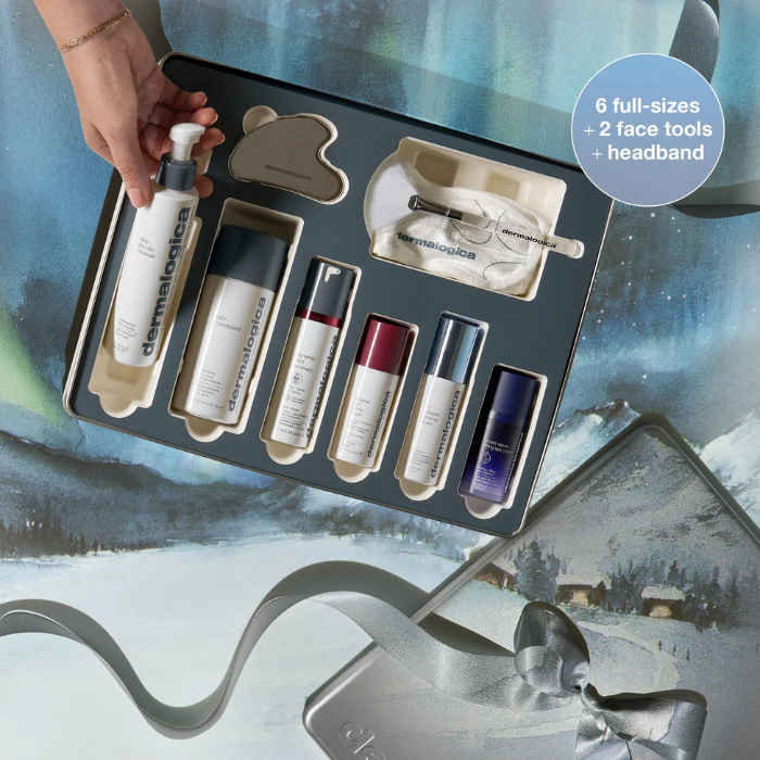 Your Moment of Expertise Dermalogica Kit (6 full-size + 2 face tools + headband)